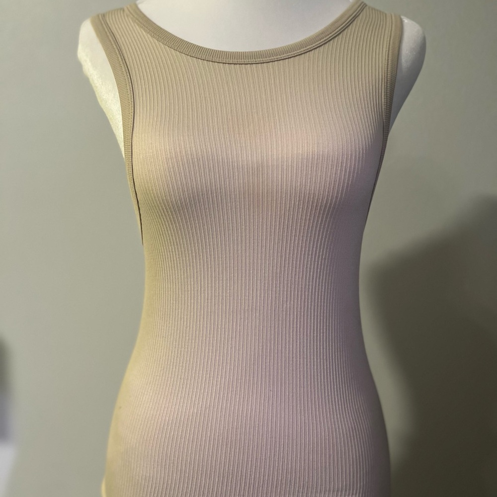 No boundaries Sleeveless Ribbed Tank Top - Cream